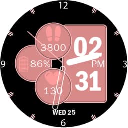 Rose Gold Hybrid Watch Face