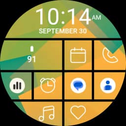 Yellow Green Tile Watch Face