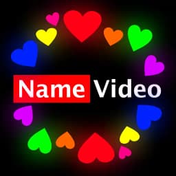 Name Video Maker - text art