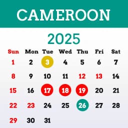 Cameroon Calendar 2025