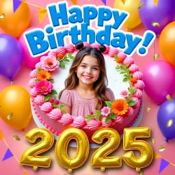 Happy birthday photo frame