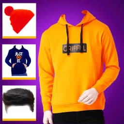 Men Sweatshirt Photo Suit Edit