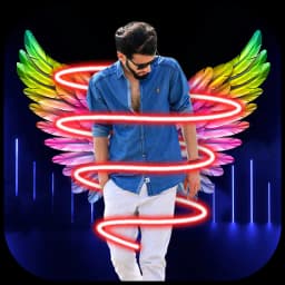 Neon Spiral Line Photo Editor