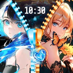 Zipper Lock Screen, Walllpaper