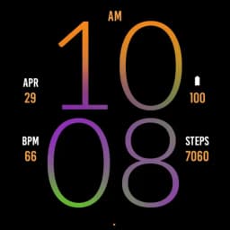 Orange Purple Light Watch Face
