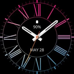 Luxury Pink Blue Watch Face