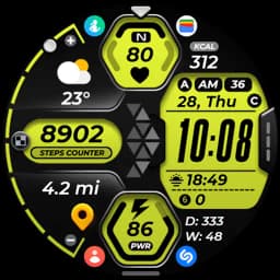 Hybrid Watch Face OMG 318