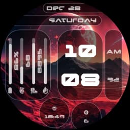 Red Planet Sci-Fi Watch Face