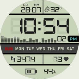 Retro Digital Watch Face