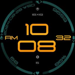 Orange Drip Modern Watch Face
