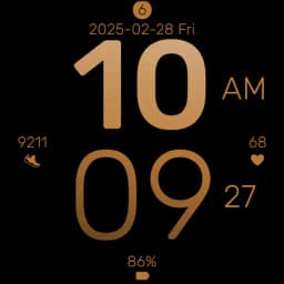 Rose Gold Elegant Watch Face