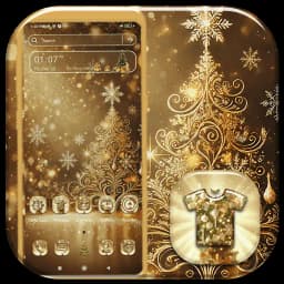 Golden Christmas Tree Theme