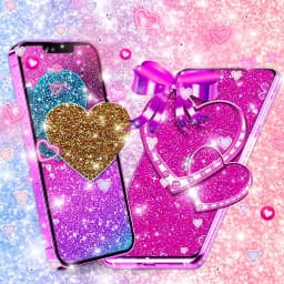Pink Glitter Live Wallpaper HD