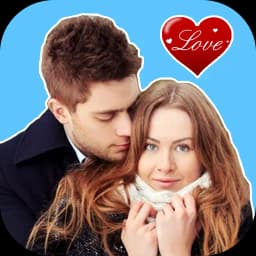 Romantic Stickers: Love Couple