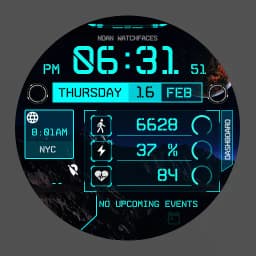 Modern HUD digital Watch face