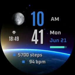 NXV95 Earth Digital Watch face