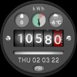 Dark Vintage Meter Watch Face
