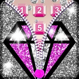 Diamond Zipper Screen Lock App