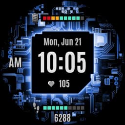 NXV90 Digital Tech Watch face